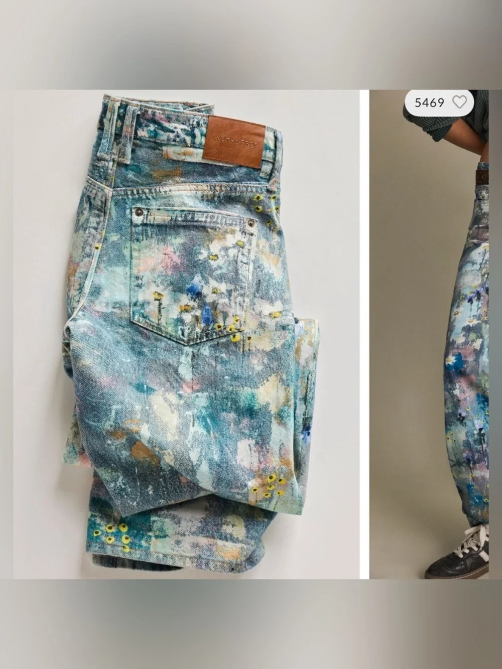 NWOT Free People We The Free Tennessee Low-Rise Illusions Jeans - 24, 25